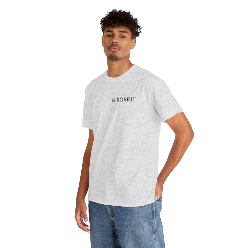 KORE III Premium Unisex T-Shirt – Minimal Logo Tee with “What’s Your Kore III?” Back Print